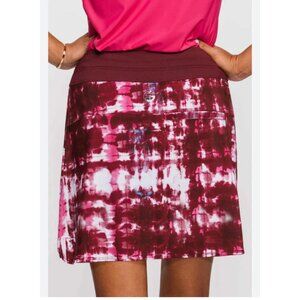 Foray Golf  Womens Large THE ODDYESEY SKIRTWARM WATERCOLOR Tie Dye Skort